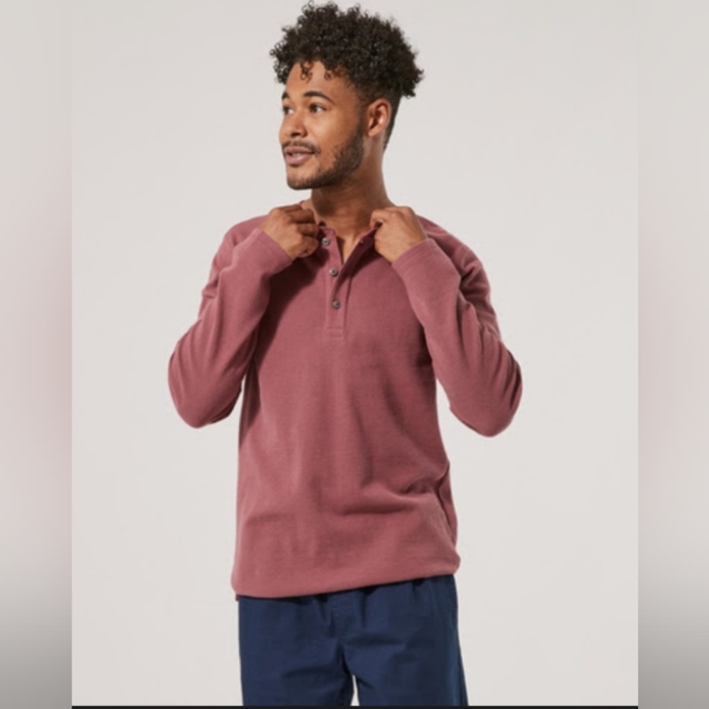 Pact Waffle Henley sz S